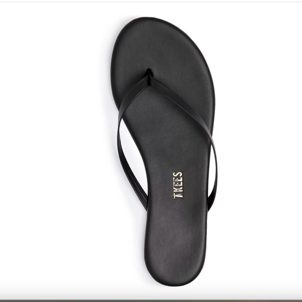 TKEES Women's Classic Black Sandals Liners Flip-Flops 39